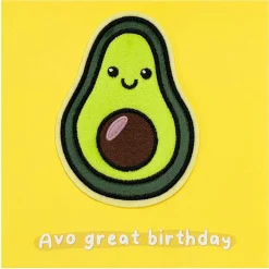 Alfie Avocado Birthday Card With Peel Off Patch>Temptation Gifts New