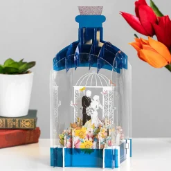 Bride And Groom 3D Wedding Keepsake Art Bottle><noscript><img width=