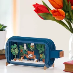 Cats On Sofa Message In A Bottle Card>Alljoy Design Best