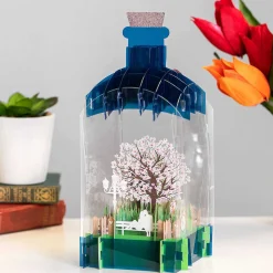 Cherry Blossom 3D Keepsake Art Bottle><noscript><img width=