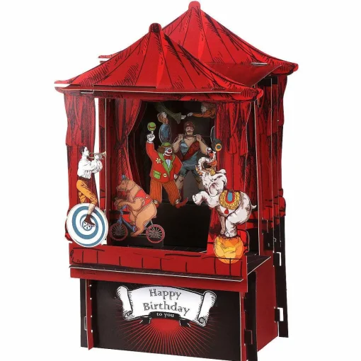 Circus Paper Theatre 3D Pop Up Birthday Card>Alljoy Design New