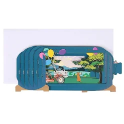 Couple Beside A Lake Message In A Bottle Card>Alljoy Design Shop