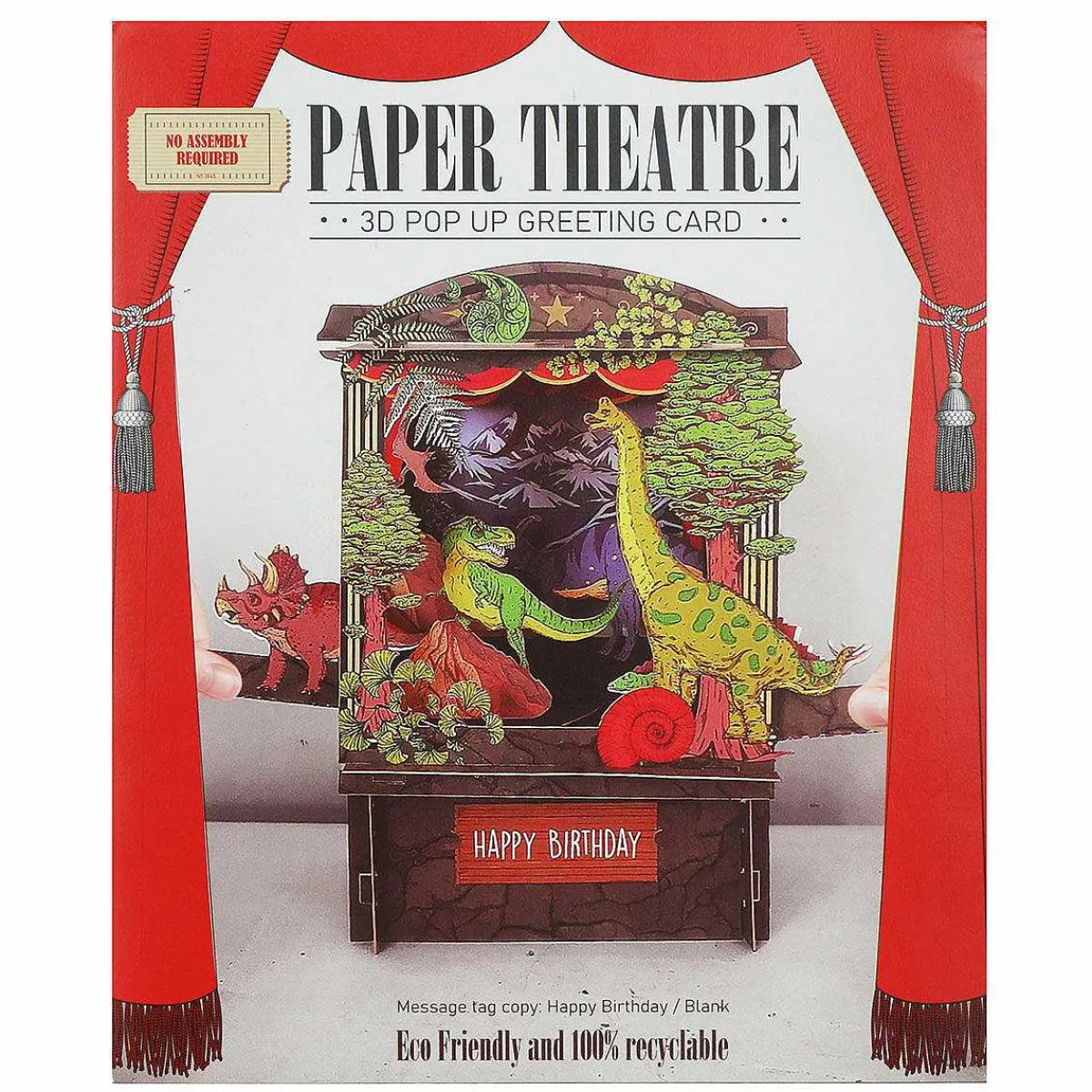 Dinosaurs Paper Theatre 3D Pop Up Birthday Card>Alljoy Design New