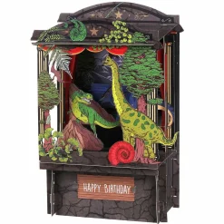 Dinosaurs Paper Theatre 3D Pop Up Birthday Card><noscript><img width=