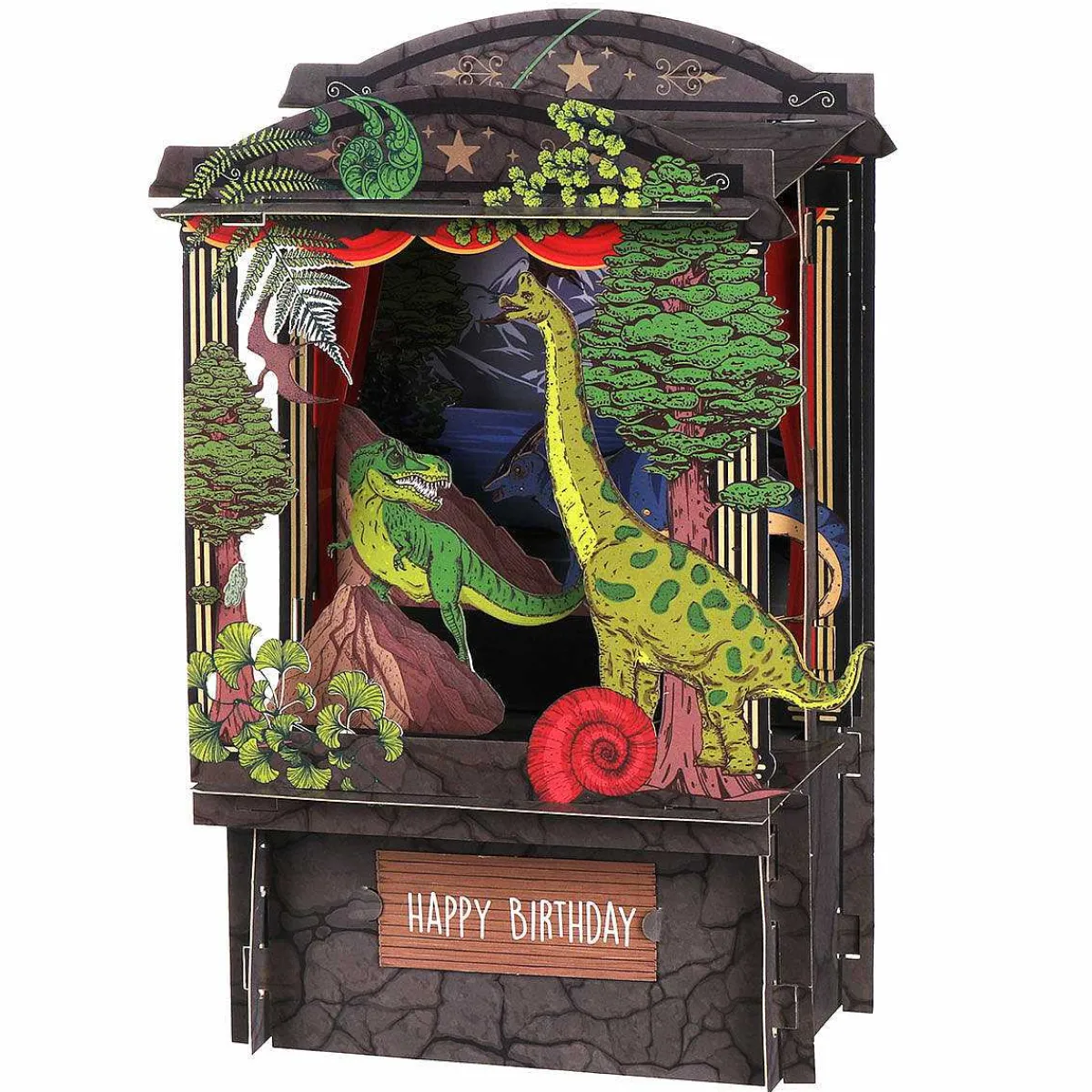 Dinosaurs Paper Theatre 3D Pop Up Birthday Card>Alljoy Design New