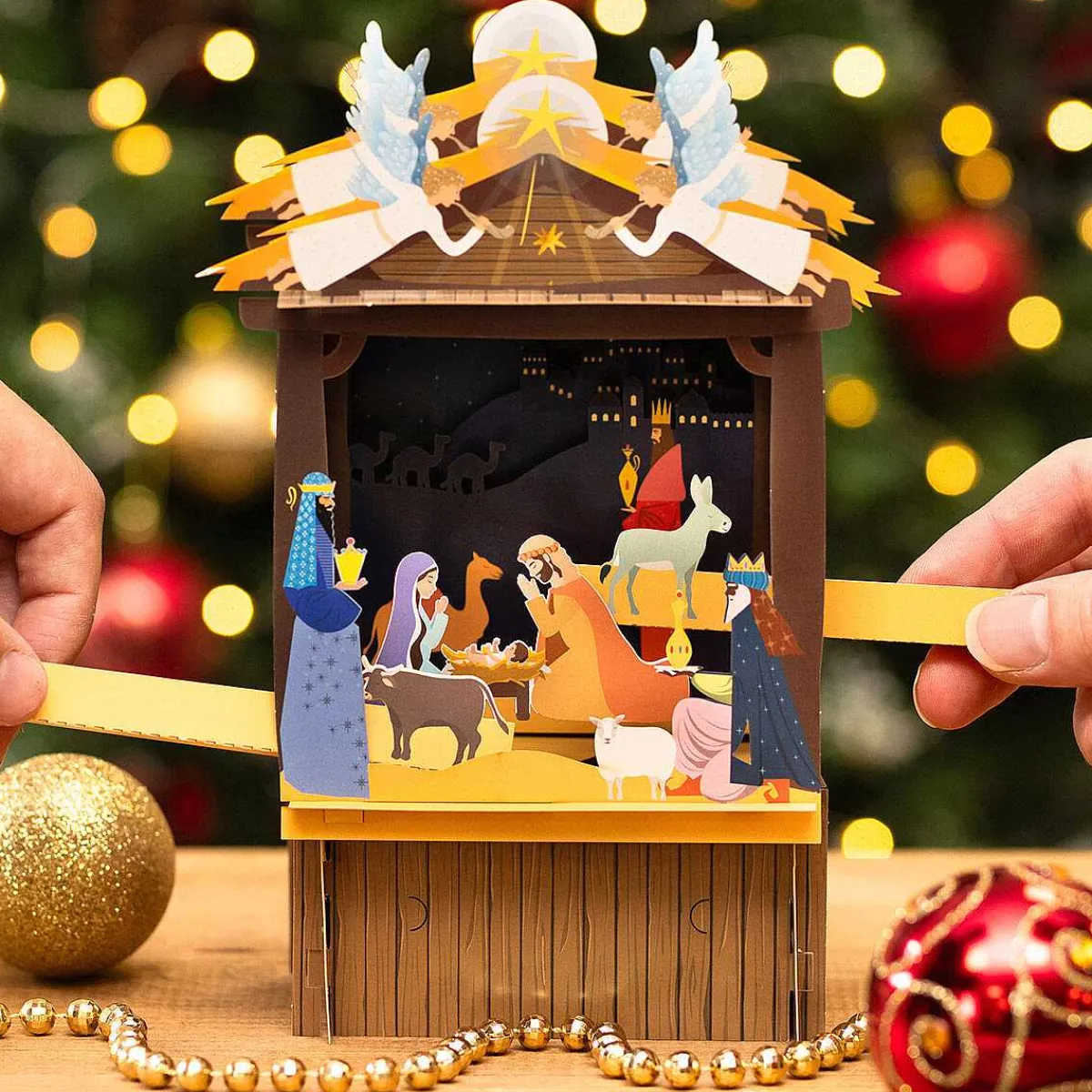 Nativity Paper Theatre 3D Pop Up Christmas Card>Alljoy Design Best