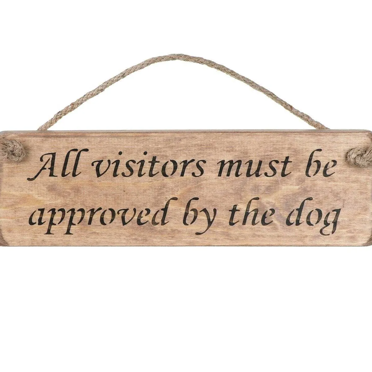 'Approved By The Dog' Natural Wooden Sign>Austin Sloan Store