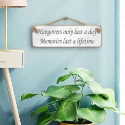 'Hangovers Only Last A Day' White Wooden Sign>Austin Sloan Hot