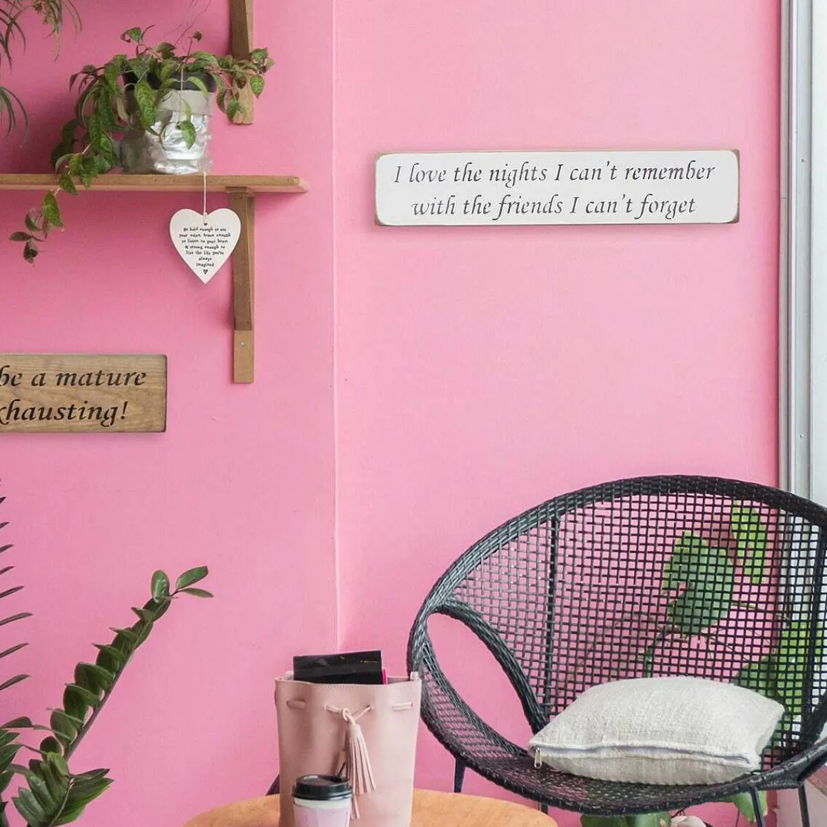 'I Love The Nights I Can'T Remember' Long White Wooden Sign>Austin Sloan Online