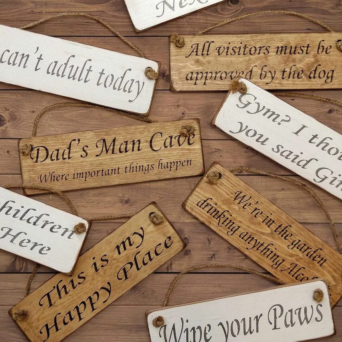 'Posher Than Next Door' White Wooden Sign>Austin Sloan Cheap