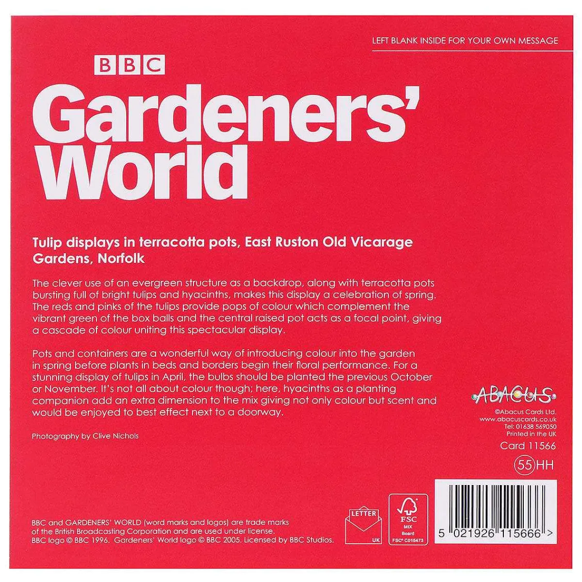 Gardeners' World - Tulip Displays Greetings Card>BBC Online