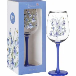 Bee-Tanical Bluebells Wine Glass><noscript><img width=