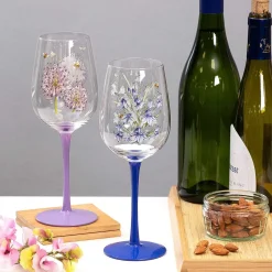 Bee-Tanical Bluebells Wine Glass><noscript><img width=