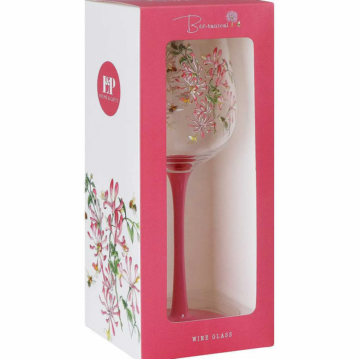 Bee-Tanical Honeysuckle Wine Glass>Temptation Gifts Best