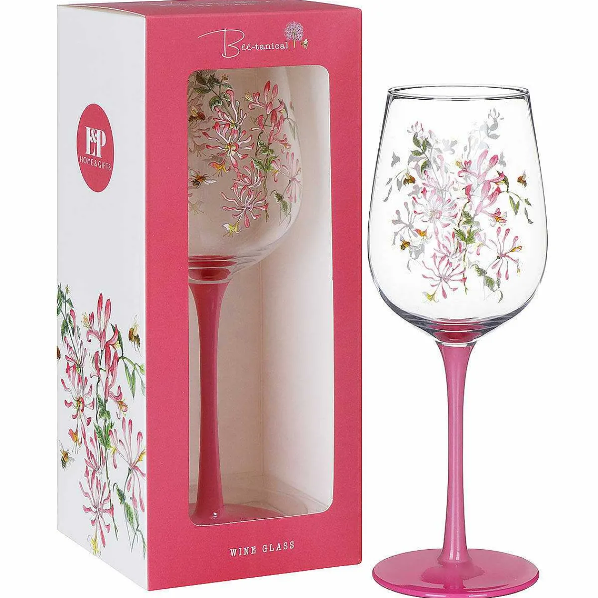 Bee-Tanical Honeysuckle Wine Glass>Temptation Gifts Best