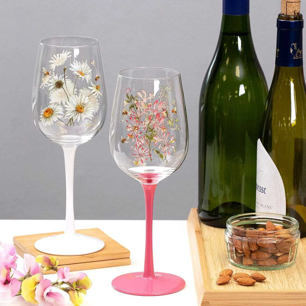 Bee-Tanical Honeysuckle Wine Glass>Temptation Gifts Best