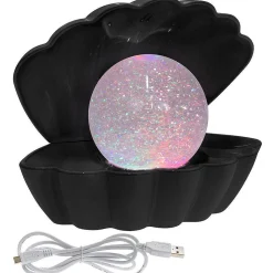 Black Glitter Pearl Seashell Colour Changing Mood Light>Temptation Gifts Store