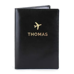 Black Gold Name Passport Holder>Temptation Gifts Outlet