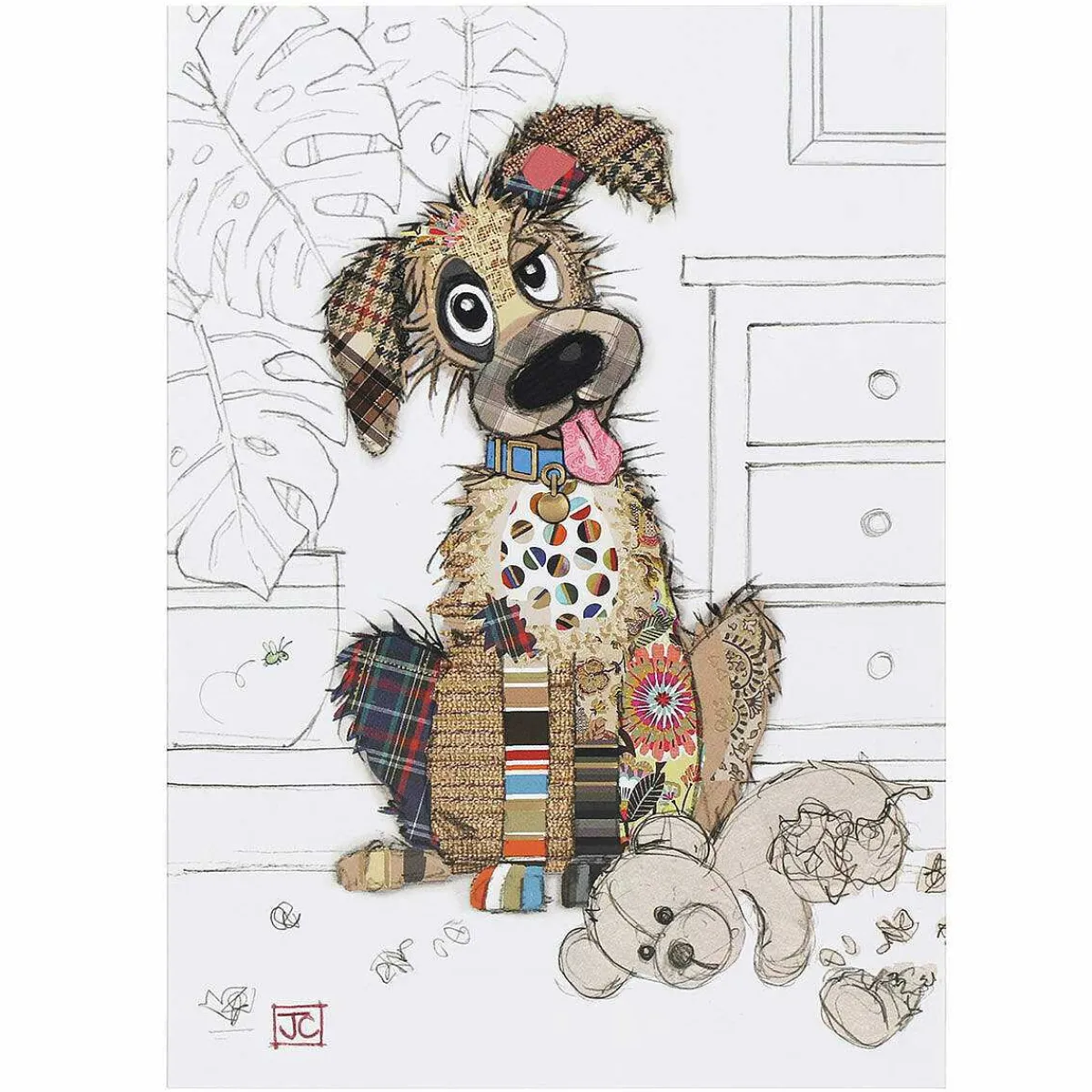 Kooks Murphy Mutt Greetings Card>Bug Art Clearance