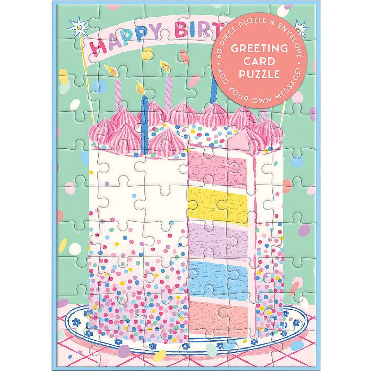 Cake' Birthday Card With Jigsaw Puzzle>Temptation Gifts Discount
