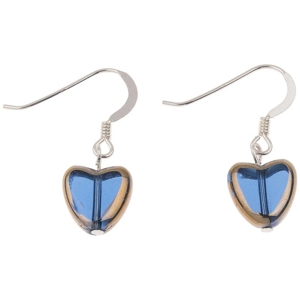 Blue Gold Edged Hearts Earrings>Carrie Elspeth Sale