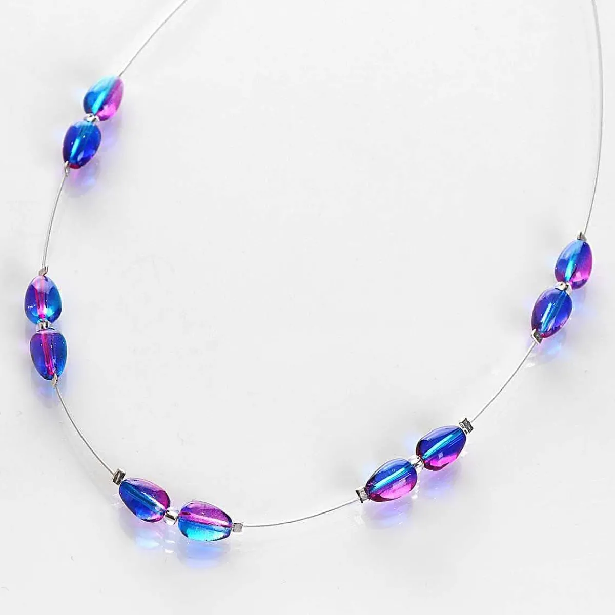 Blue/Pink Peardrops Necklace>Carrie Elspeth Outlet