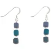 Blues Satin Cubes Earrings>Carrie Elspeth Outlet