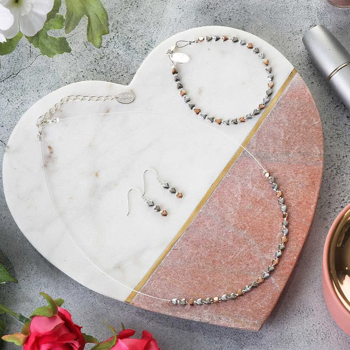 Cariad Hearts Links Necklace>Carrie Elspeth Fashion