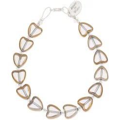 Clear Gold Edged Hearts Bracelet>Carrie Elspeth Hot