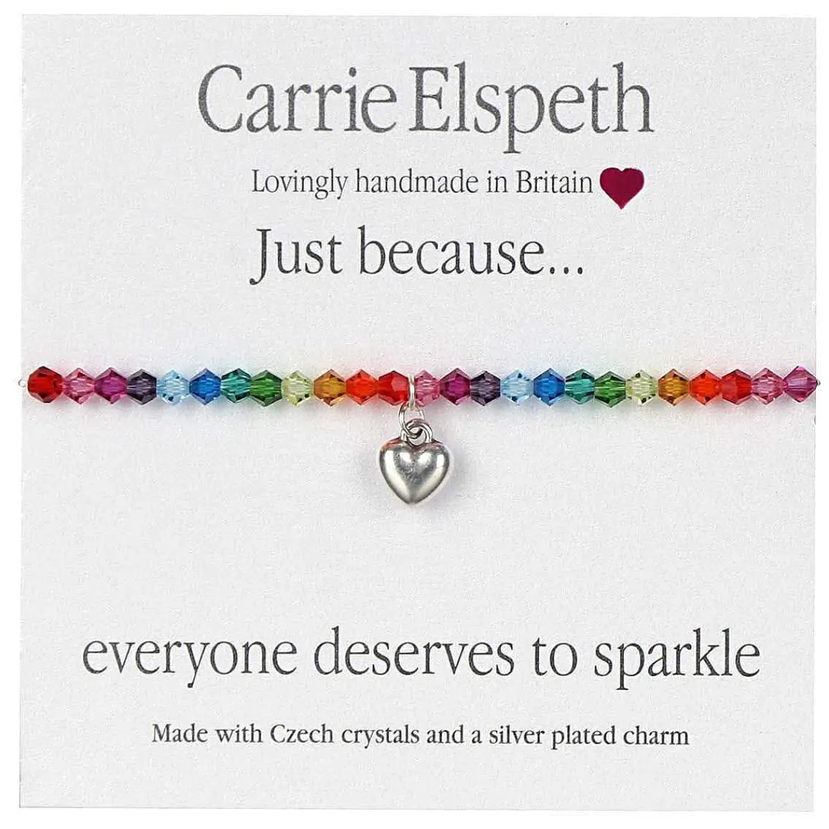 Everyone Deserves To Sparkle Rainbow Sentiment Bracelet>Carrie Elspeth Sale