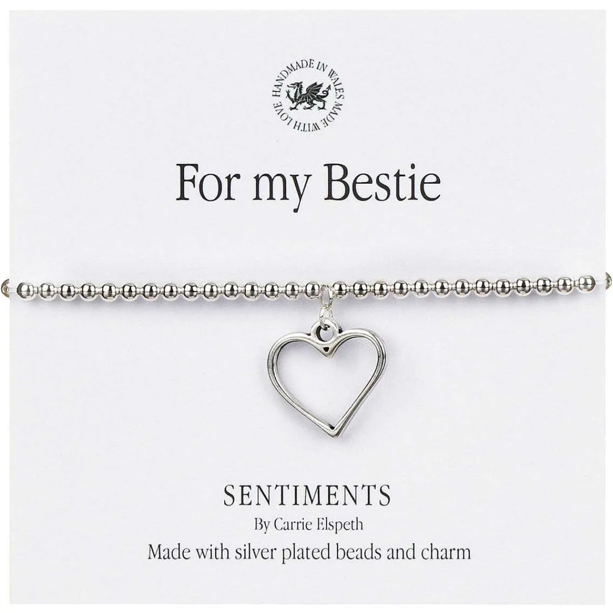 'For My Bestie' Sentiment Bracelet>Carrie Elspeth Clearance
