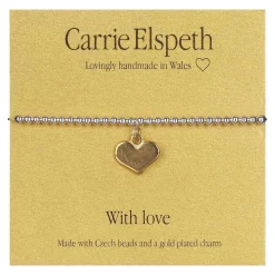 Heart With Love Sentiment Bracelet>Carrie Elspeth Discount