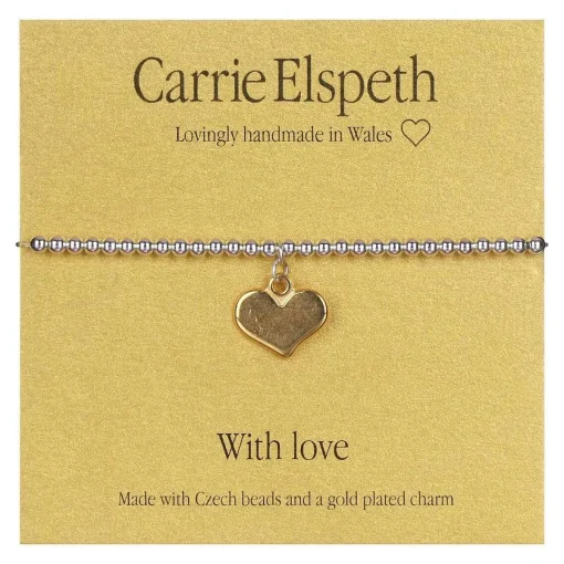 Heart With Love Sentiment Bracelet>Carrie Elspeth Discount