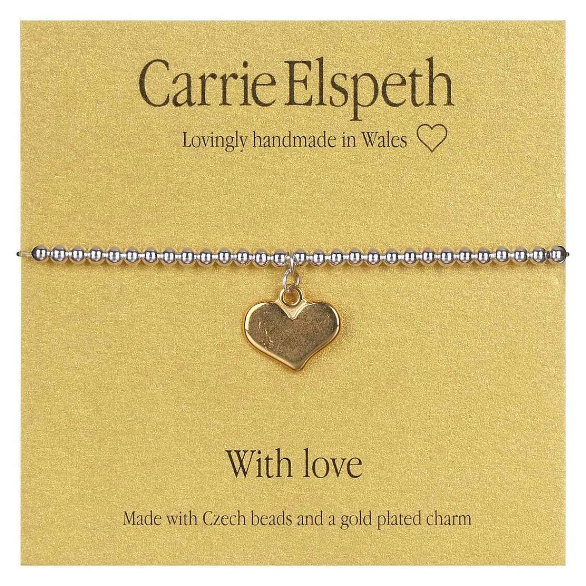 Heart With Love Sentiment Bracelet>Carrie Elspeth Discount
