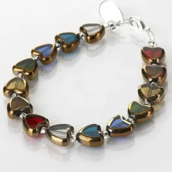 Multi Gold Edged Hearts Bracelet>Carrie Elspeth Best Sale