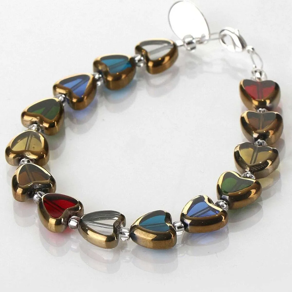 Multi Gold Edged Hearts Bracelet>Carrie Elspeth Best Sale