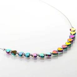 Rainbow Hearts Hematite Necklace>Carrie Elspeth Best Sale