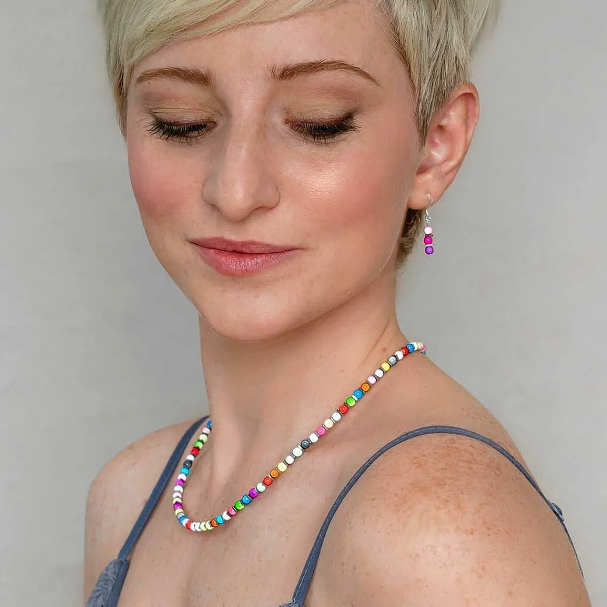 Rainbow Miracle & Haematite Full Necklace>Carrie Elspeth Online