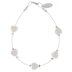 Shell Hearts Spaced Bracelet><noscript><img width=