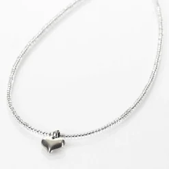 Silver Heart Strings Necklace>Carrie Elspeth Hot