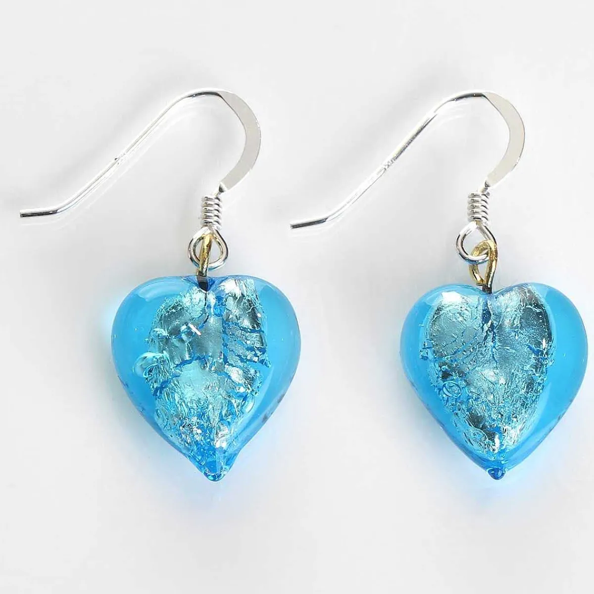 Silver Lined Turquoise Heart Earrings>Carrie Elspeth Cheap