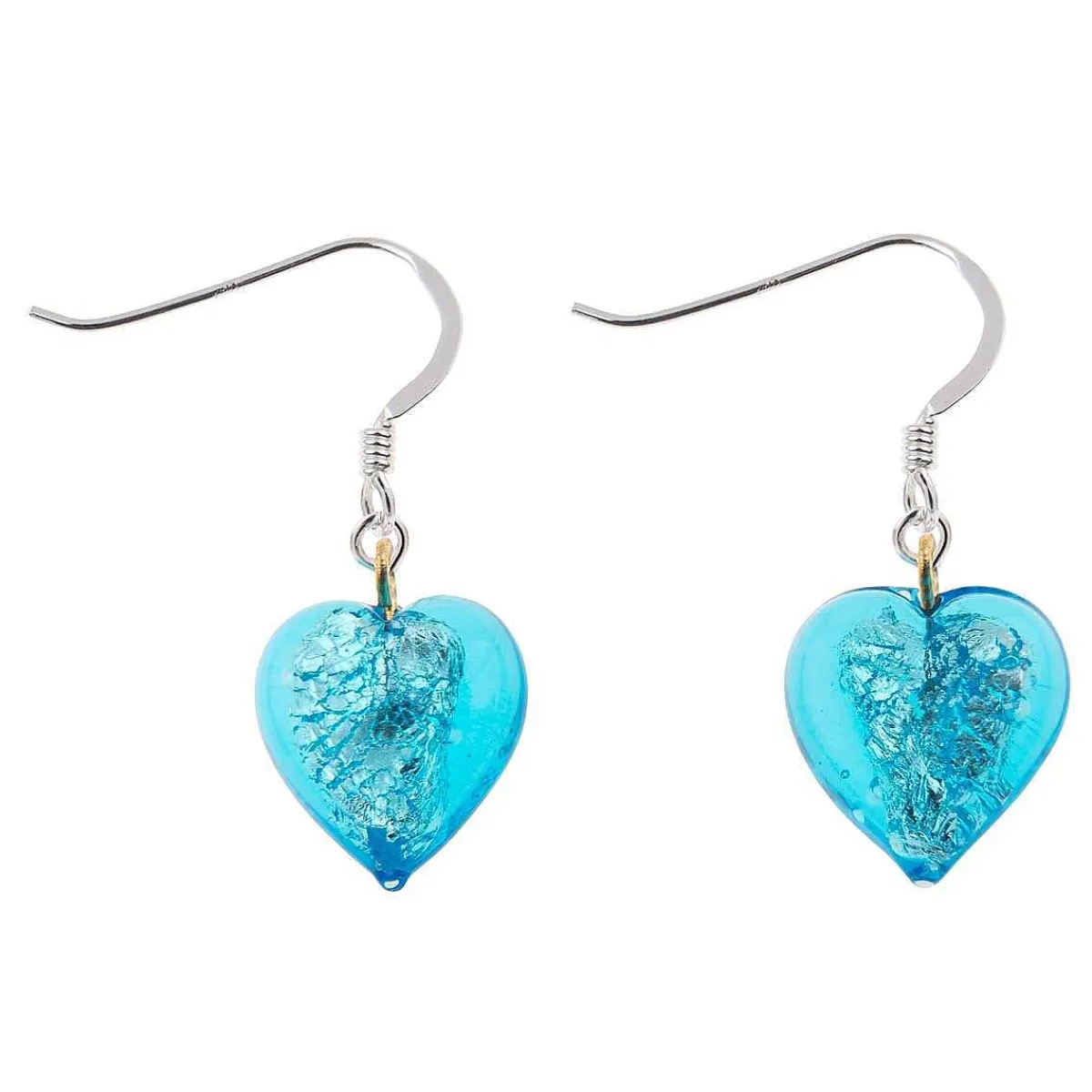 Silver Lined Turquoise Heart Earrings>Carrie Elspeth Cheap