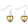 Topaz Gold Edged Hearts Earrings>Carrie Elspeth Outlet