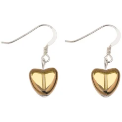Topaz Gold Edged Hearts Earrings>Carrie Elspeth Outlet