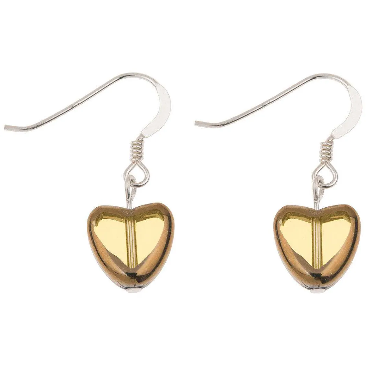 Topaz Gold Edged Hearts Earrings>Carrie Elspeth Outlet