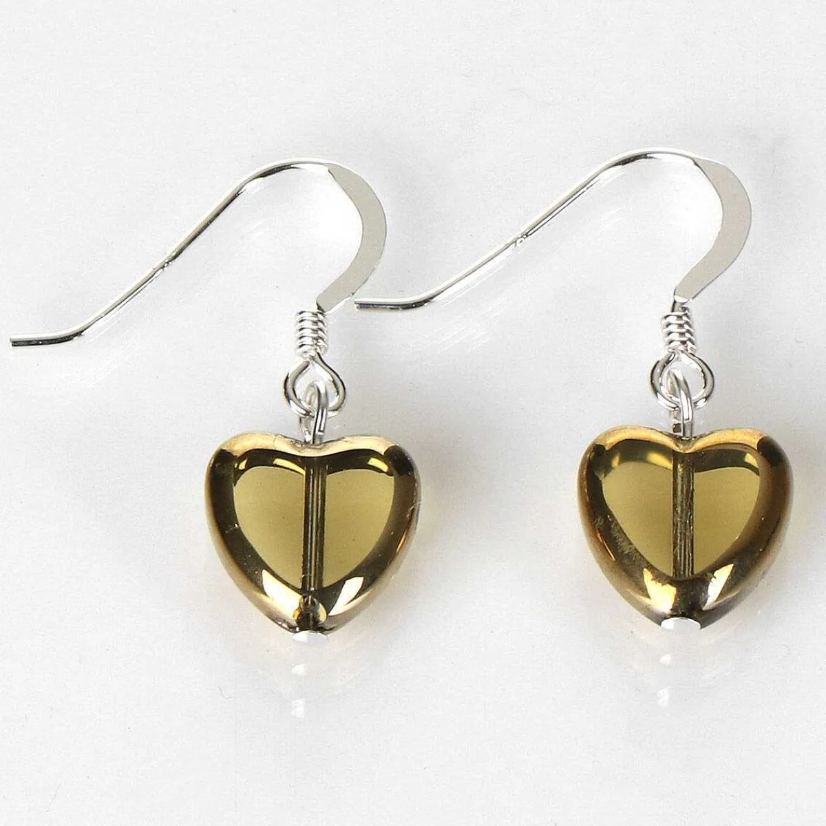 Topaz Gold Edged Hearts Earrings>Carrie Elspeth Outlet