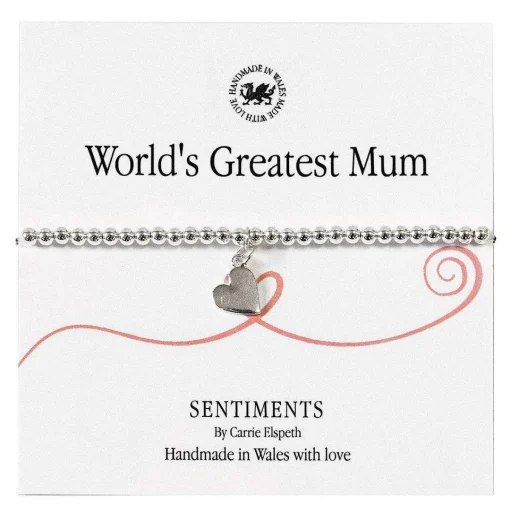 World's Greatest Mum Sentiment Bracelet>Carrie Elspeth Best Sale