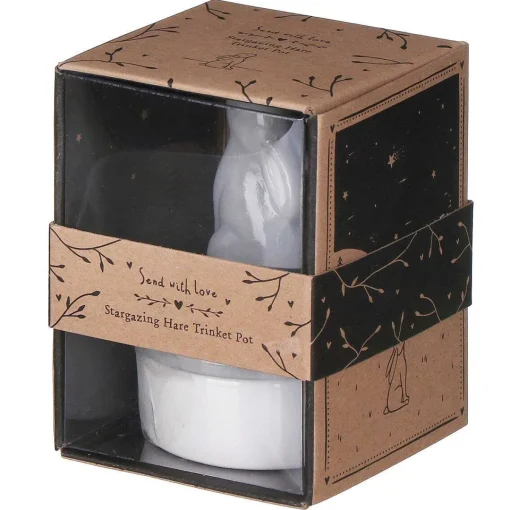 Send With Love Ceramic Stargazing Hare Trinket Pot>CGB Giftware Flash Sale