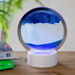 Colour Changing Quicksand Lamp With Blue & Gold Sand>Temptation Gifts Hot