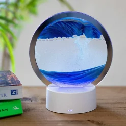 Colour Changing Quicksand Lamp With Blue & Gold Sand><noscript><img width=